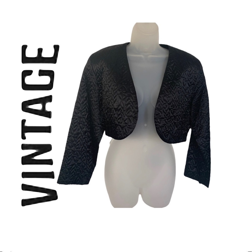 Perry Ellis Black Vintage Bolero one size